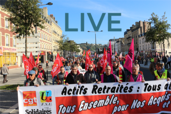 Le Havre : Les syndicats manifestent le 19 mars en live